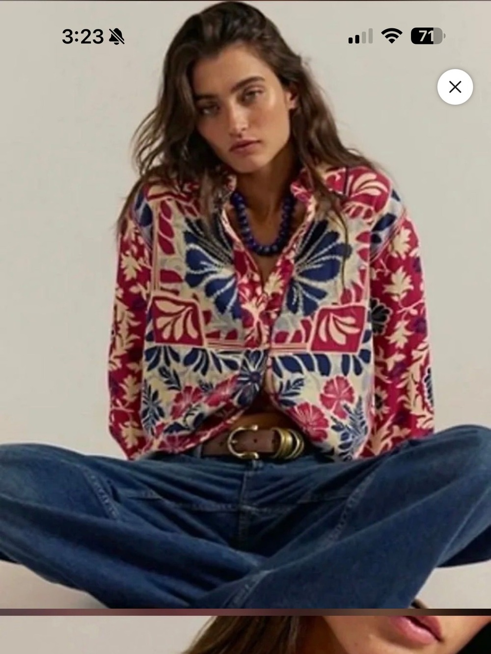 Free People Just For Play Oversized Shirt MSRP $198 Sold Out